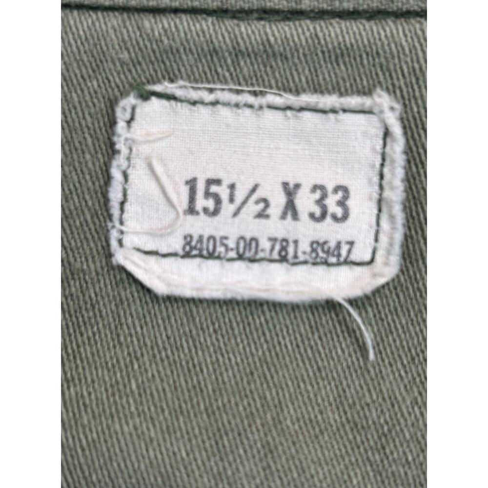 Vintage Vietnam Era USMC OG-107 Utility Shirt 15.5x33 Marine Corps Military - Picture 4 of 4